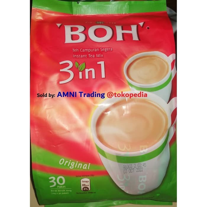 

Boh 3in1 Teh Tarik Original 30sachet x 20g TERMURAH Malaysia vnl2337