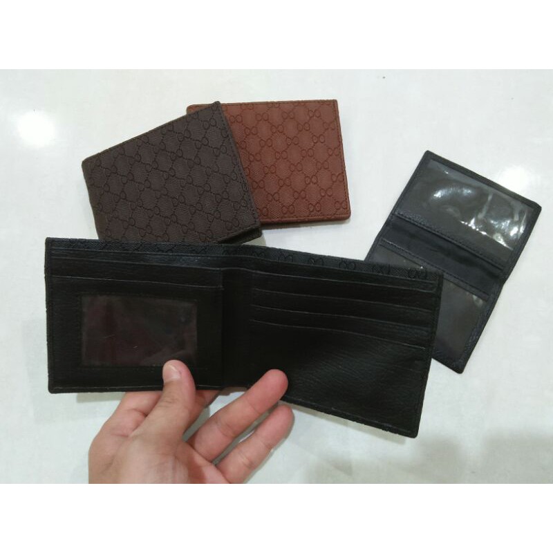 Dompet pendek lipat cowok lokal emboss