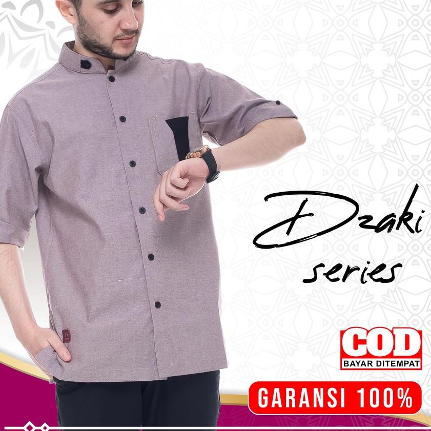 ➦ Baju Koko Pria Lengan Pendek Original Arra Dzaki Baju Muslim Pria Koko Laki Laki Kemko Rabbani Kok