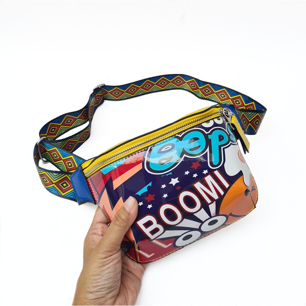 Tas Waistbag Wanita Karakter Colourfull Import Terbaru - TW1909