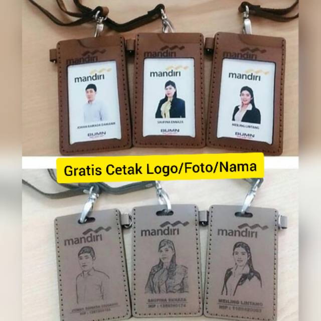 

⭐⭐⭐⭐⭐ NAME TAG KULIT CUSTOM FOTO LOGO DAN NAMA, ID CARD HOLDER KULIT, NAME TAG KULIT CUSTOM ID CARD