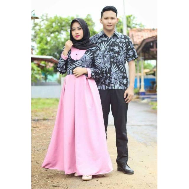 Couple gamis manggar silver ORI