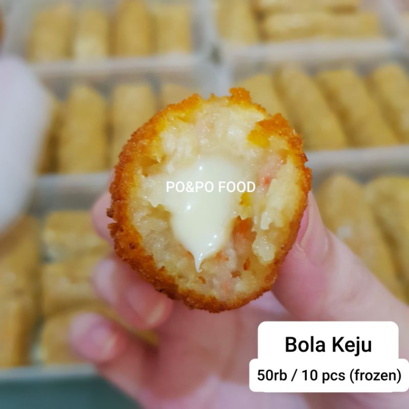 

Bola Keju 10pcs | Keju melted | cheese ball | isi daging ayam keju sayuran| Lauk makan frozen food praktis tinggal di goreng kembali cocok untuk bekal anak | Lauk kering