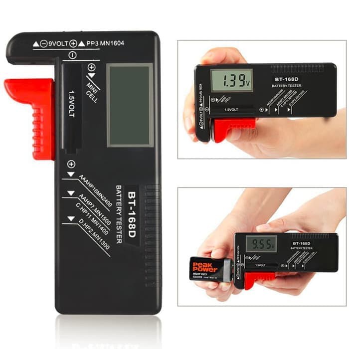 Battery Tester BT-168D Digital Cek Tes Batu Baterai BT168D 9V 1.5V