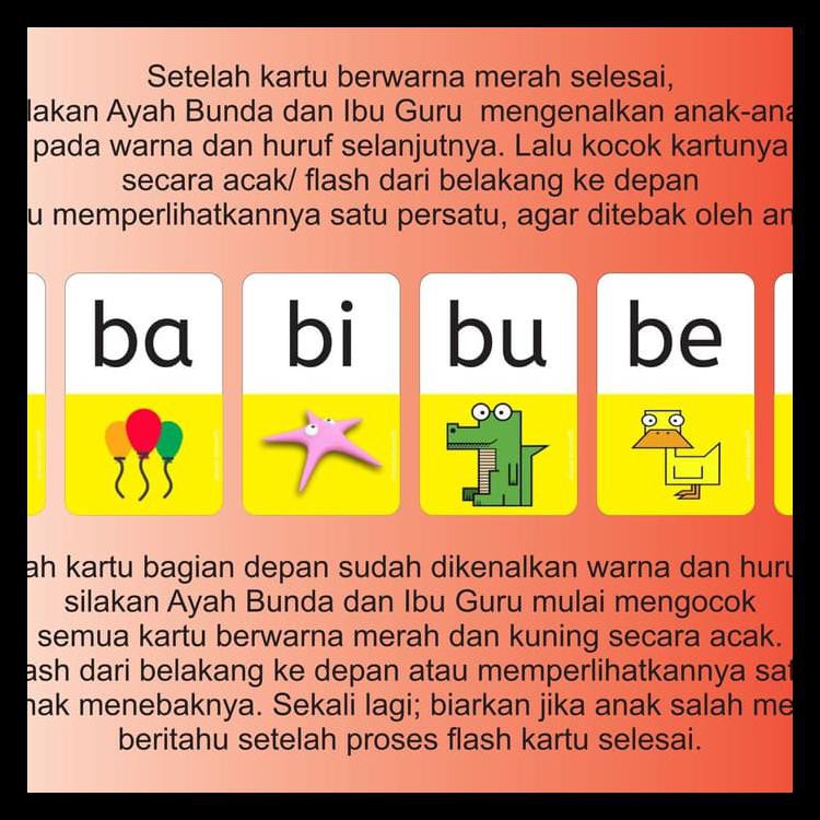 MURAH FLASHCARD BACA KARTU BACA ANAK BELAJAR MEMBACA ALUSIA