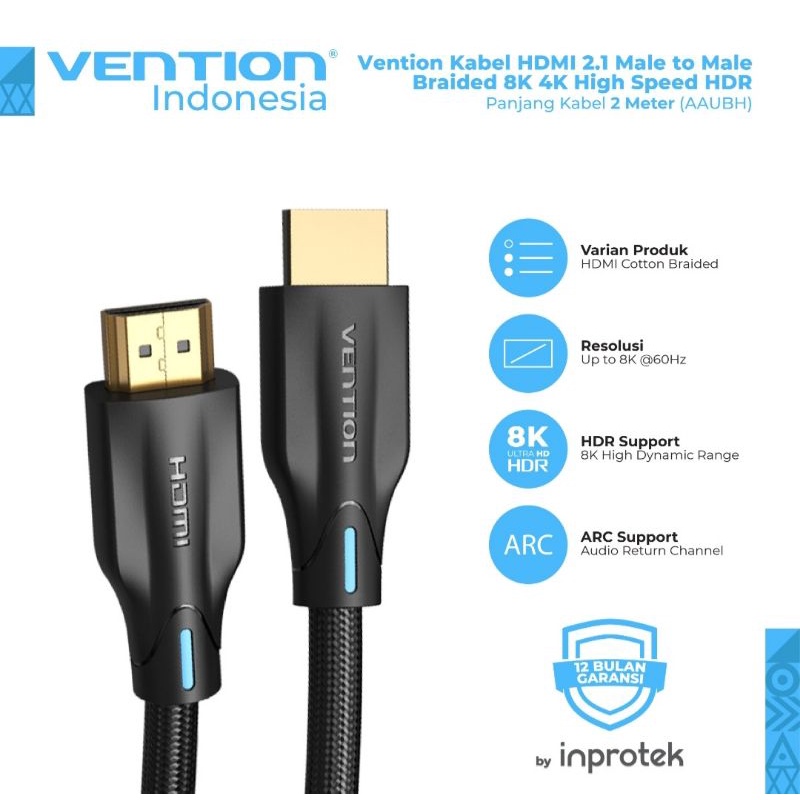 Hdmi 2 meter Vention High Speed HDR 2.1 8K