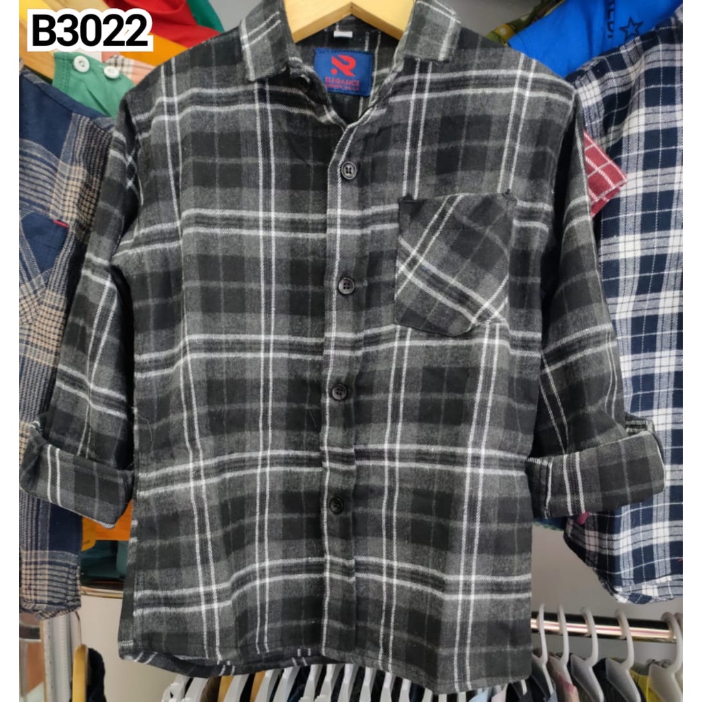 ATASAN KEMEJA FLANEL ANAK TANGAN PANJANG B3022