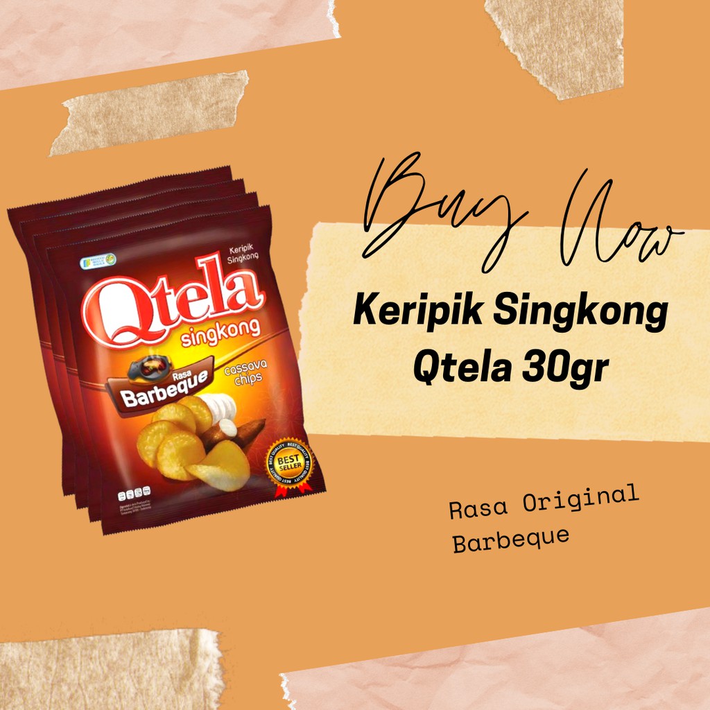 

Keripik Qtela Singkong Original Barbeque Cemilan Rebahan 30gr