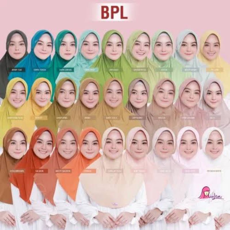 READY bergo Plain Laura (BPL) MIULAN WARNA NAVY (BIRU DONGKER)