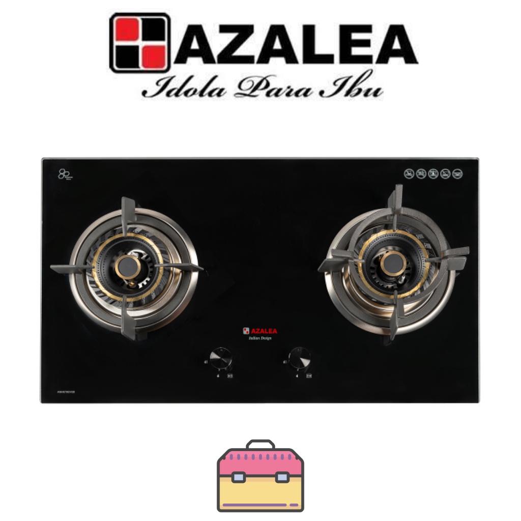 Azalea ANHK78GV2B Kompor Tanam 2 Tungku Gas Hob Hitam