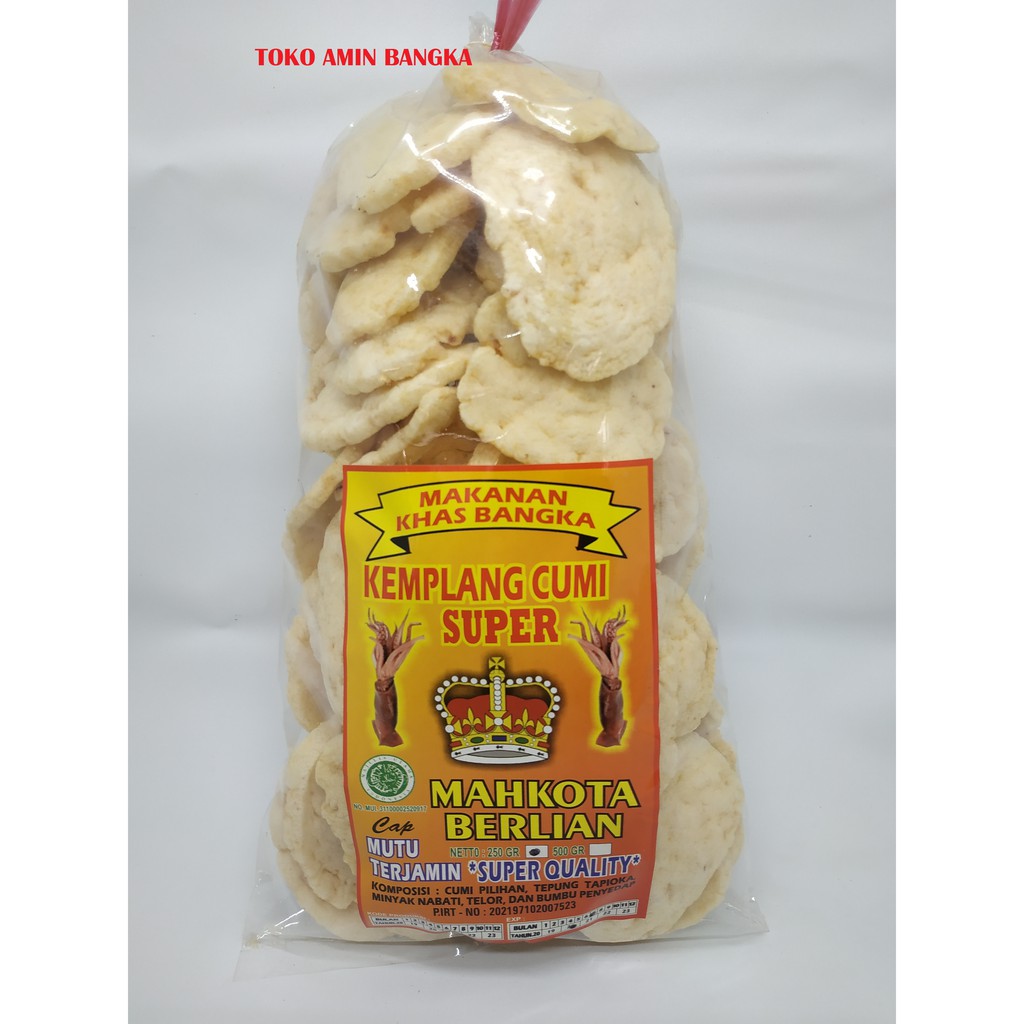 

Kerupuk Kempelang Cumi Cap Mahkota 250 Gram