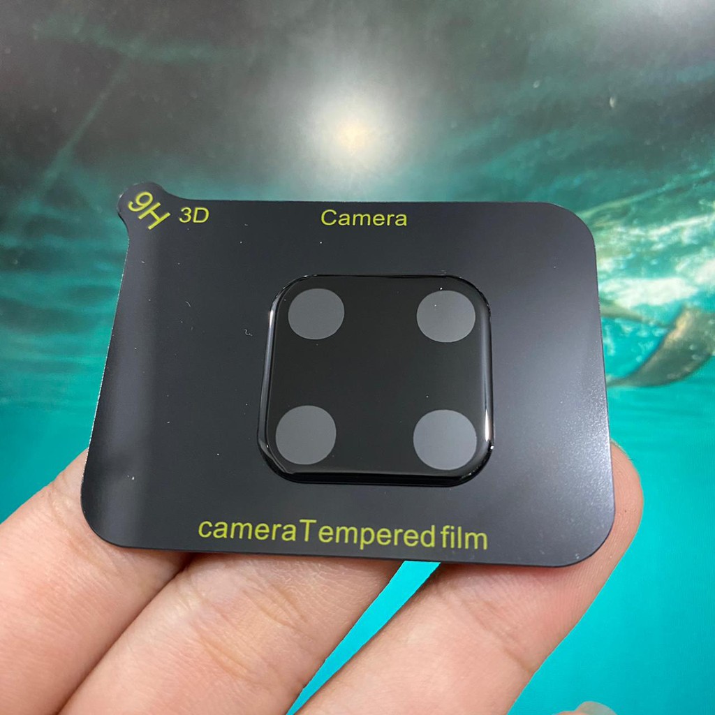 REALME C11 C12 C15 Premium Frame Hitam Kamera 3D Round Edge Camera