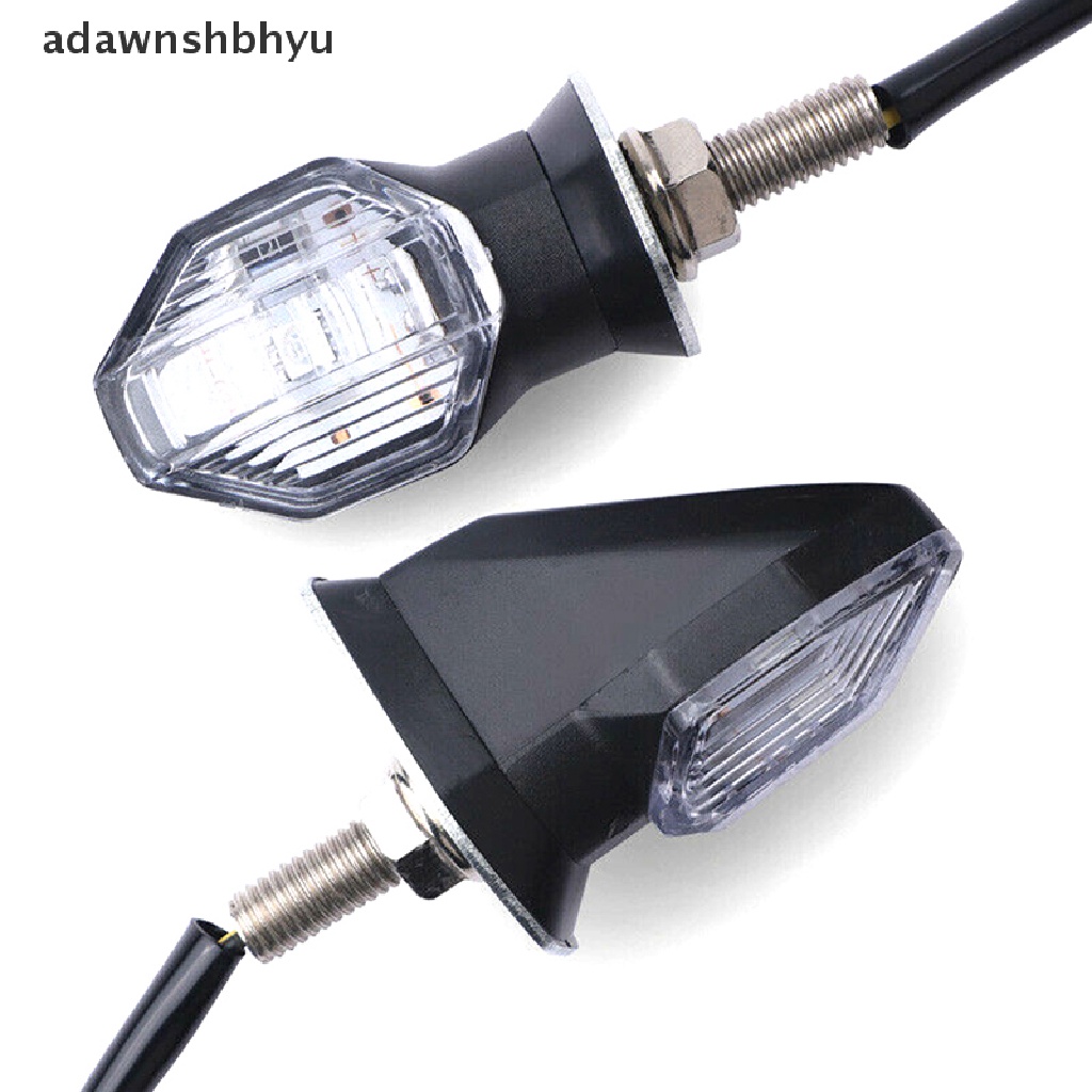 Adawnshbhyu 2x Universal Motor 1LED Amber Turn Bike Indikator Sinyal Lampu Blinker