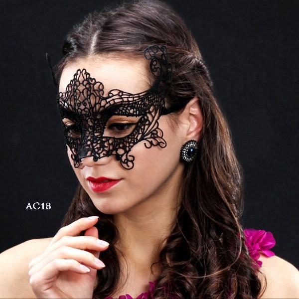 [BISA COD] LACE MASK TOPENG PESTA AKSESORIS PESTA TOPENG BROKAT HITAM AC18