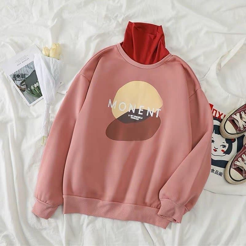 SWEATER WANITA - MONENT SWEATER - ATASAN WANITA - SWEATER FLEECE - PAKAIAN TERLARIS - KOREAN STYLE