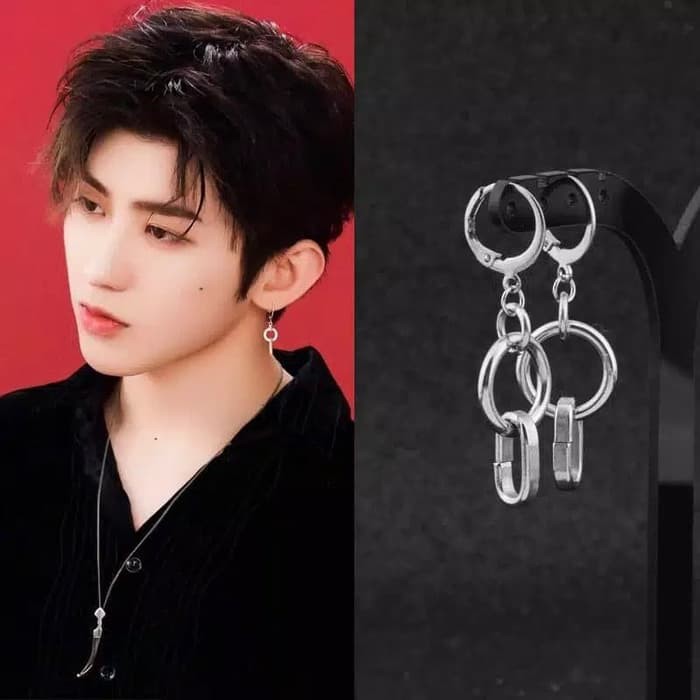 EE0424 - Anting JEPIT Tanpa Tindik Pria Wanita Kpop Korea BTS EXO GOT7