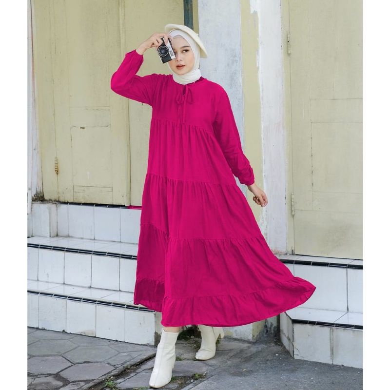 SOJIN / RACHEL MIDI DRESS LD 110 PB 120 / fasion wanita muslim