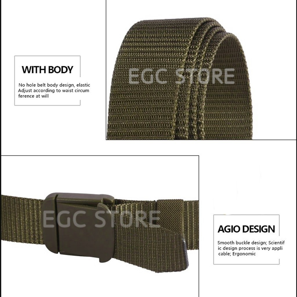 IKAT PINGGANG NYLON CANVAS / TACTICAL ARMY MILITARY / ANTI METAL DETECTOR / CODE:AMC XNL-140