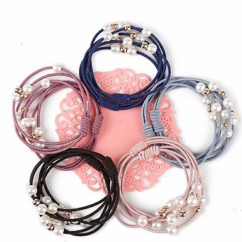 OVERFLOWS.ID Acrylic Bead Hairtie Ikat Tali Rambut Mutiara Ala Korea Jepit Rambut Lucu