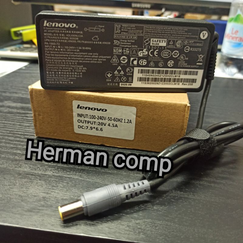 Original Adaptor/Charger Lenovo ADLX90NLC3A 20V 4.5A Jarum 90W