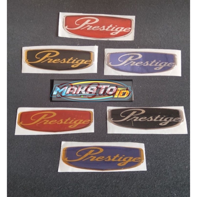 Sticker Stiker Emblem Prestige timbul 3D