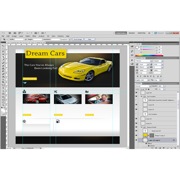 

Dream Cars PSD Template