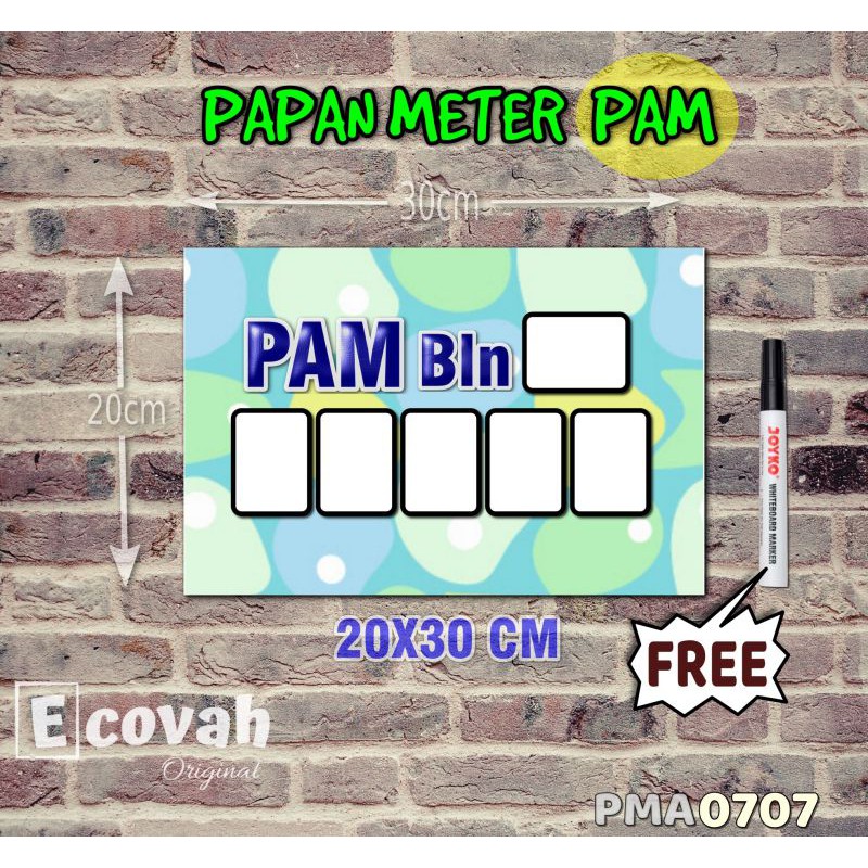 

Ecovah Papan Meter Listrik PLN PAM motif Unik - Pastel 07