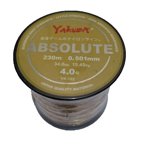 Yakuza Absolute Senar Pancing Kuat Anti Kusut 0.50mm Kuning Kecoklatan