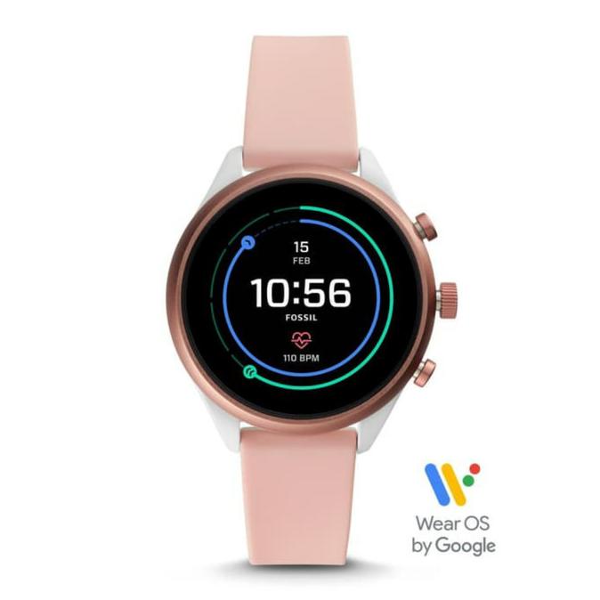 Jam Tangan Fossil Sport Smartwatch- 41Mm Blush Silicone Jam Wanita barang ada