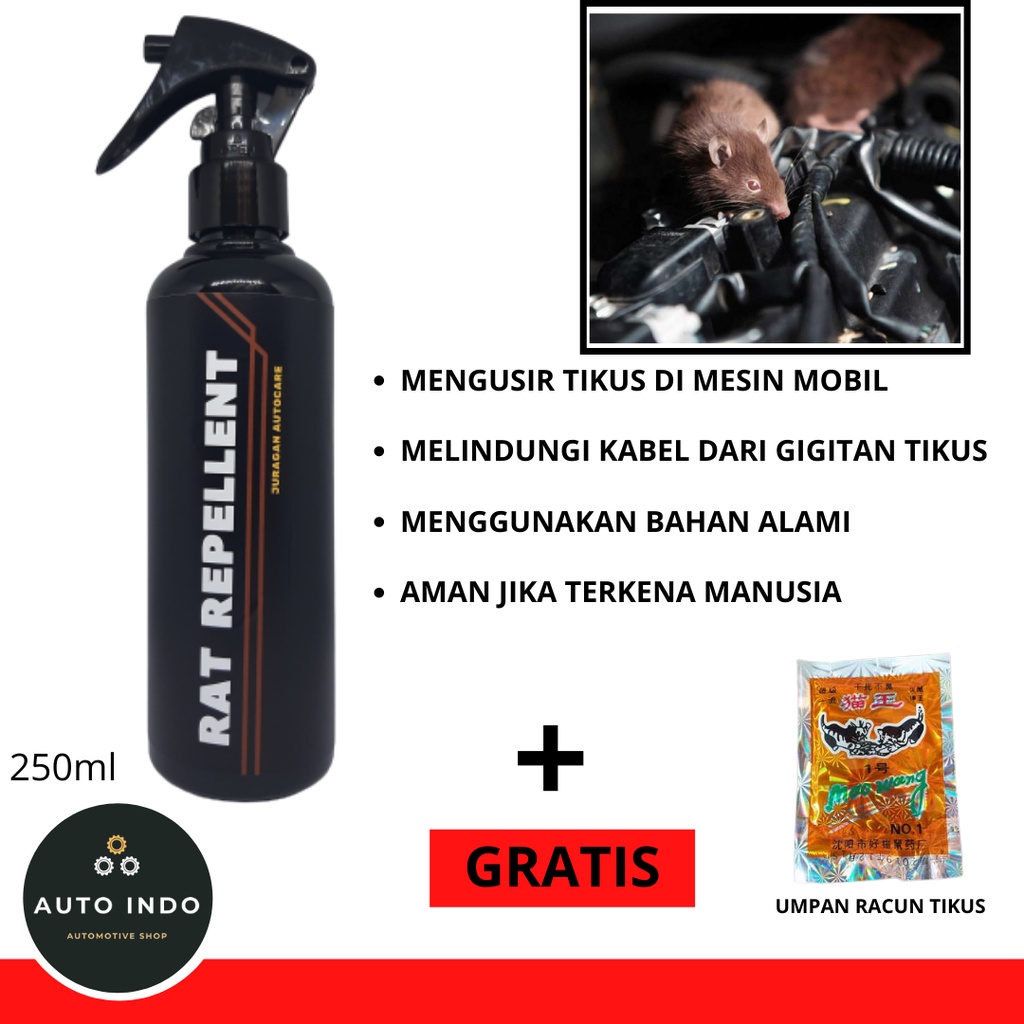 MOBIL AMAN DARI TIKUS - Pengusir Tikus di Mobil - Cairan Anti Tikus Untuk Mesin Mobil - Rat Repellent - Pembasmi Tikus Paling Ampuh Juragan Autocare