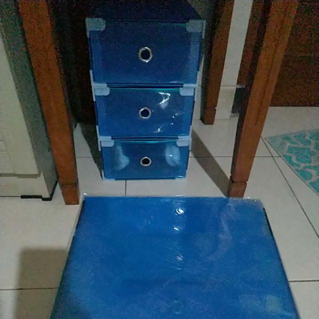 [lis Silver] Shoes Box Silver Frame Transparant