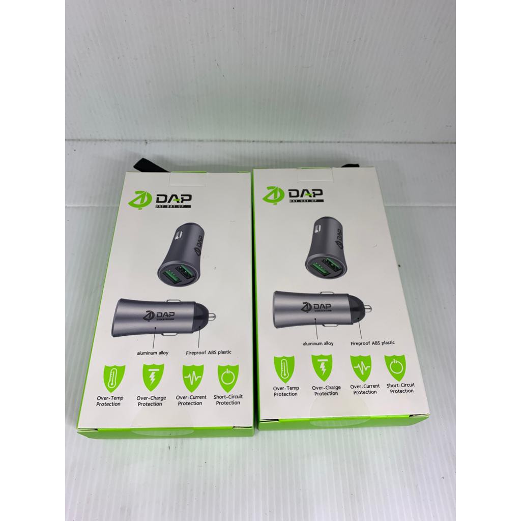 CAR CHARGER DAP D-CC2 FAST  CHARGING 2.4A alumunium alloy