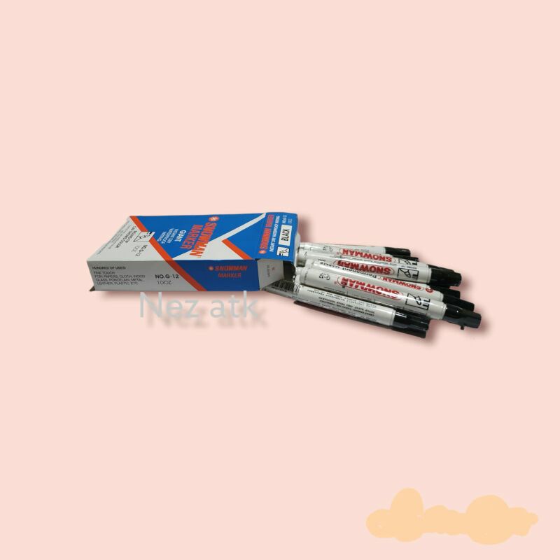 

SPIDOL SNOWMAN MARKER PERMANENT AND WATERPOOF -INSTANT DRY G-12