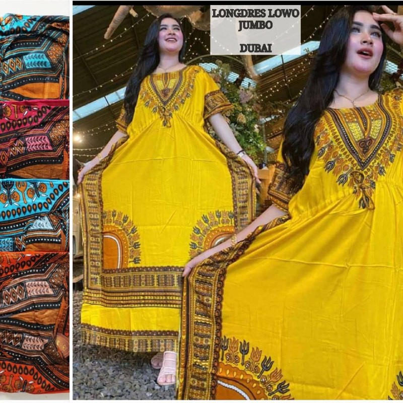 Daster Longdres Jumbo Panjang Wanita Bahan Rayon Home Dress Kekinian Terbaru