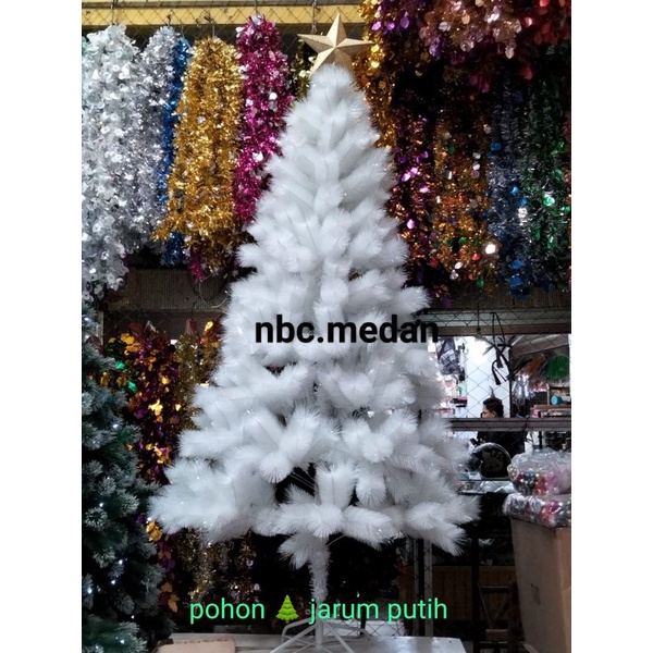 Promo 150cm (1.5m): POHON NATAL 1.5m (5feet) 150 cm KOMPLIT UNGU+PUTIH RAINBOW+MERAH+KUNGING