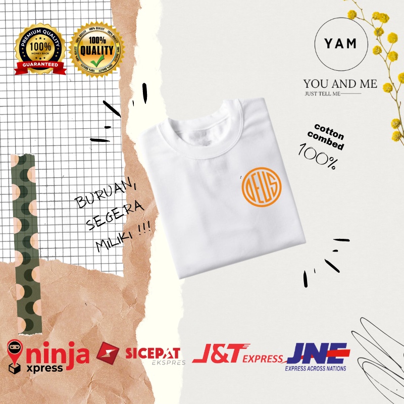 Fashion Pakaian Baju Atasan Kaos Kerah Polos Polo Oblong Distro Lengan Pendek Premium Cotton Combed 