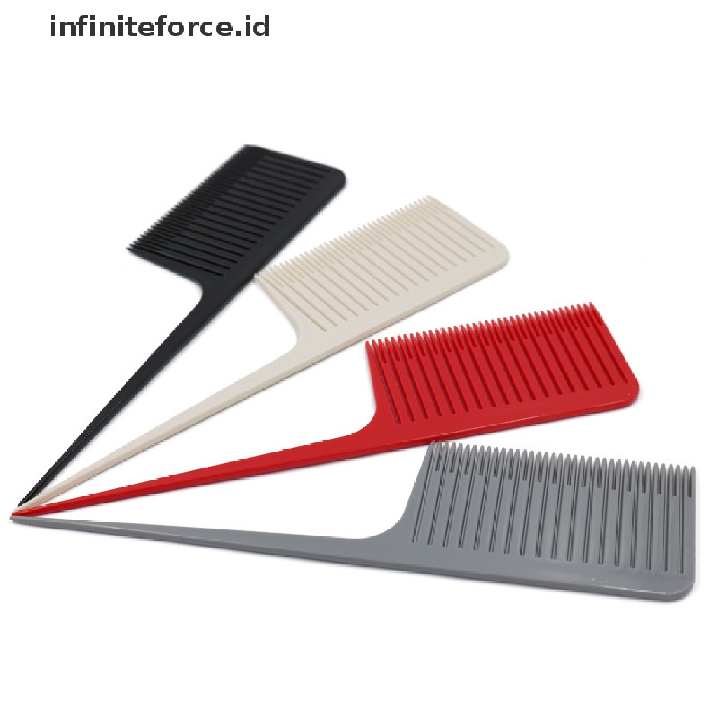 (infiniteforce.id) Sisir Gigi Lebar Dengan Gagang Kait Untuk Cat Rambut