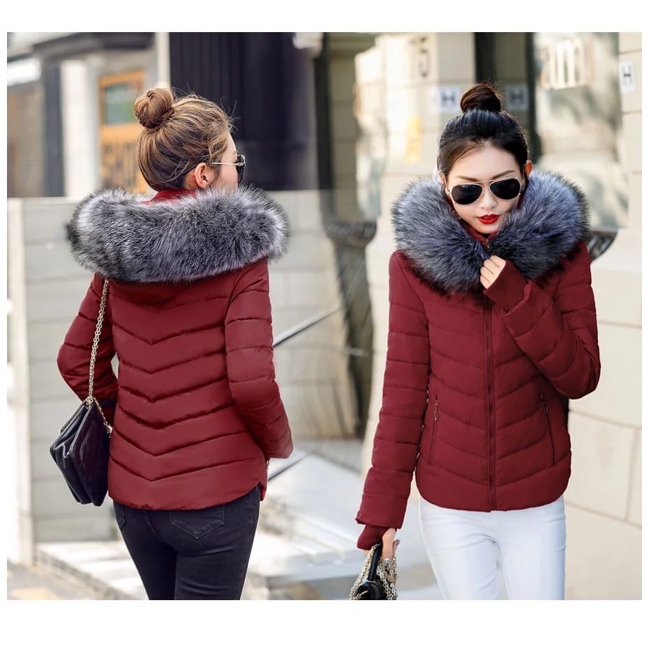 Jaket Winter Wanita Bulu Tebal/Jaket Wanita/Jaket Winter Cewe/Jaket Winter Hoodie Wanita