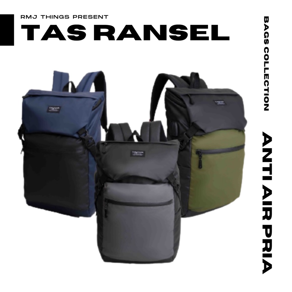 Tas Ransel Punggung Backpack Back Pack Sekolah Kuliah Kerja SMA Laptop Notebook Macbook Note Book Ma