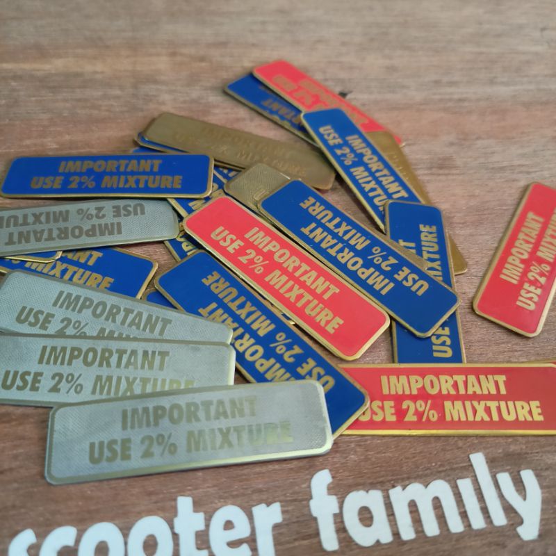 New Emblem emblim tutup tangki mixxture vespa super sprint kuningan Original