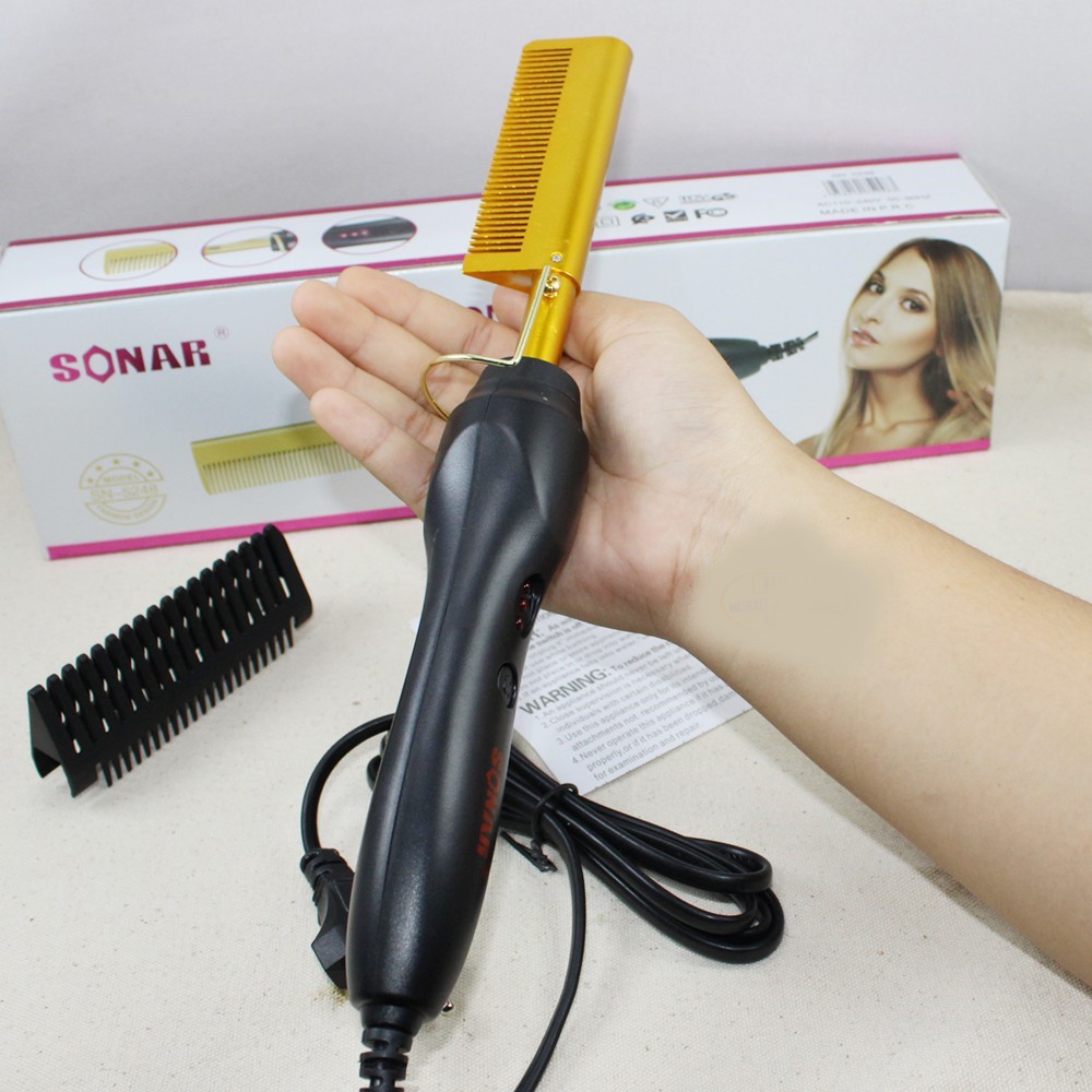 Alat Pelurus Rambut SONAR SN 5248 SISIR 2 in 1 Hair Curler Wet Dry