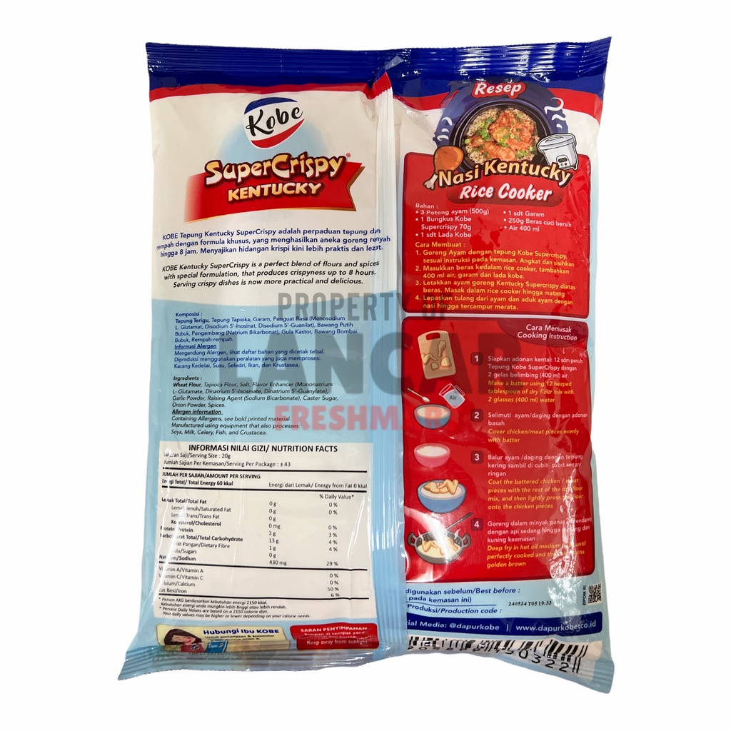 KOBE TEPUNG SUPER CRISPY KENTUCKY 850GR