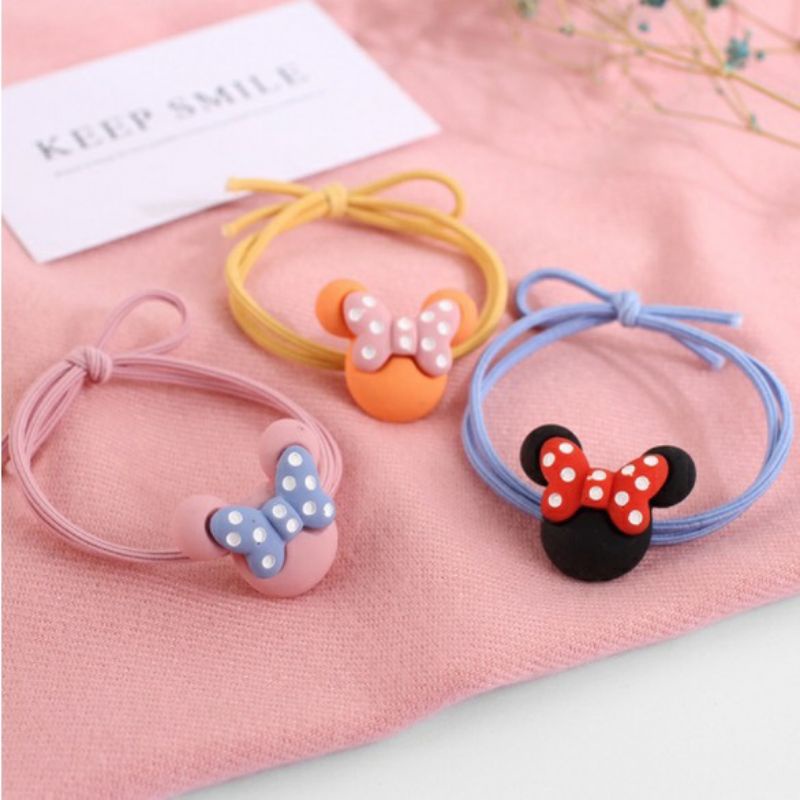 ~ PIYOSHI08 ~ Ikat Rambut Anak Lucu Murah Bentuk Kepala Minnie Imut AF118