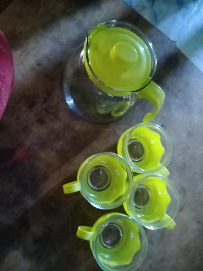 Ahb Tea Pot Set 5in1 Teko Kaca Tempat Minum Teh Teko Set Cangkir Kaca Teapot Gelas Cafe Souvenir Igd