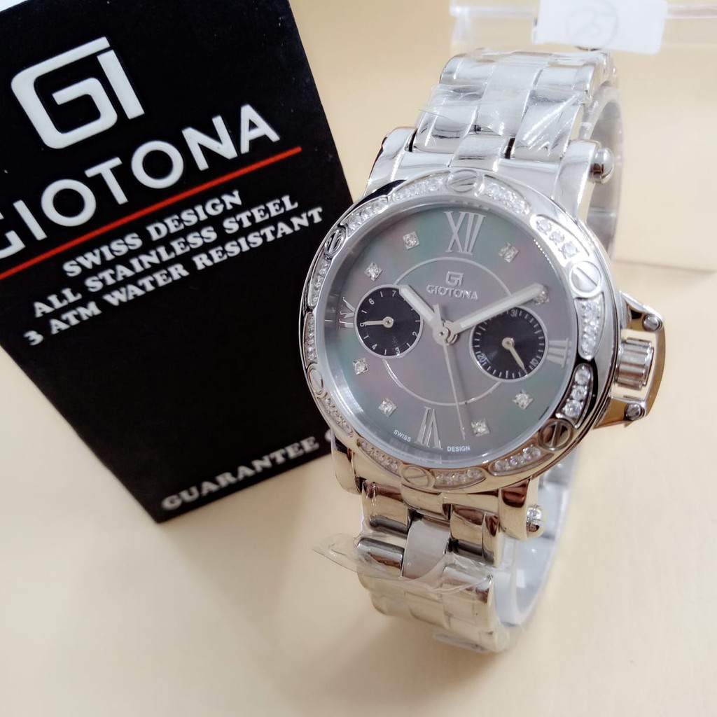 JAM TANGAN WANITA ORIGINAL GIOTONA 7372 CHRONO AKTIF TAHAN AIR