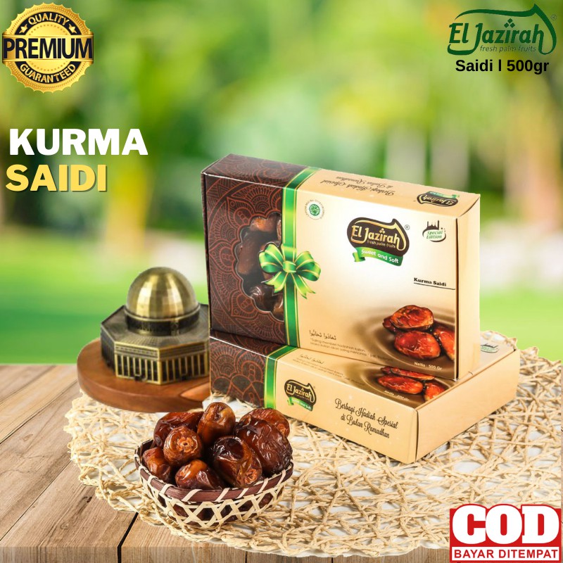 

Kurma Shoidi Libya Premium Eljazirah Kemasan Box 500 Gram Coklat Tekstur Basah Manis Segar Murah