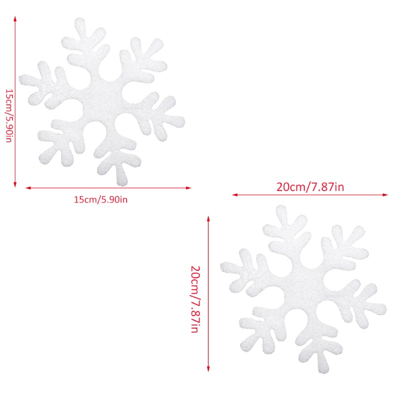 6pcs Liontin Pohon Natal Bentuk Snowflake Untuk Dekorasi Liburan