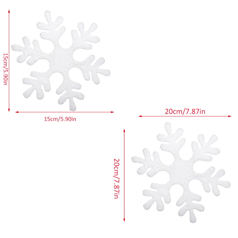 6pcs Liontin Pohon Natal Bentuk Snowflake Untuk Dekorasi Liburan