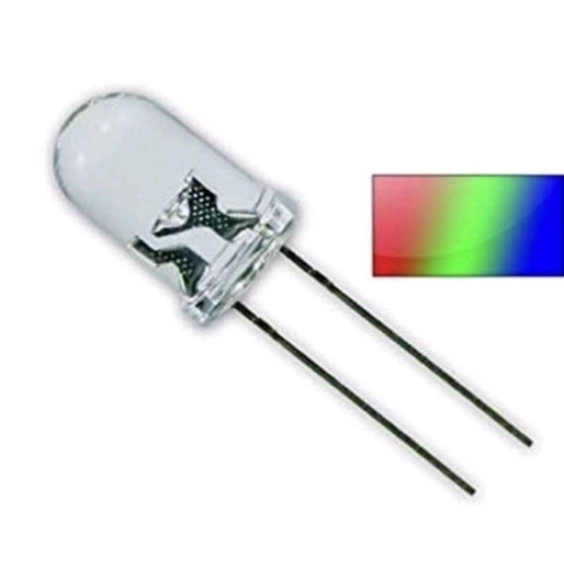 LED 5mm 3 warna kedip bergantian rgb