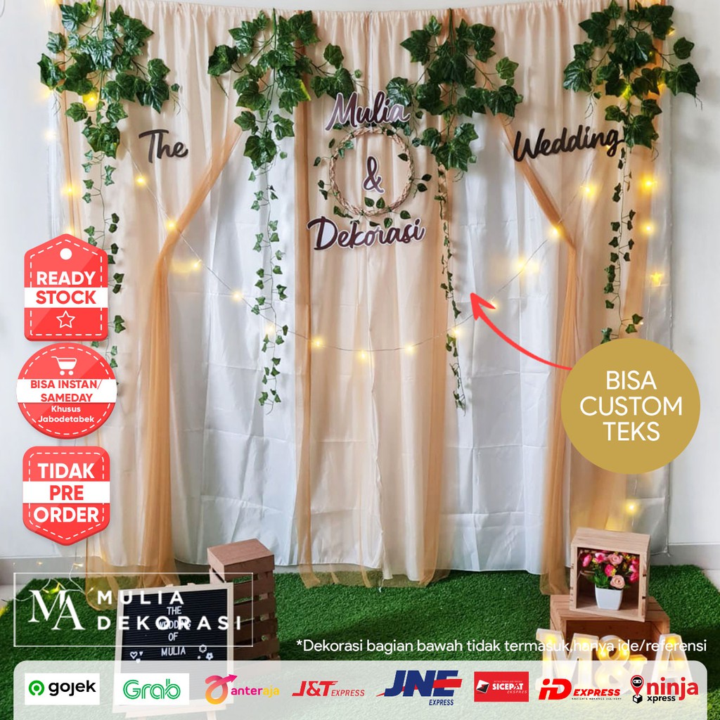 Dekorasi Backdrop Lamaran Nikahan Aqiqah Khitan Background Paket Mulia FF